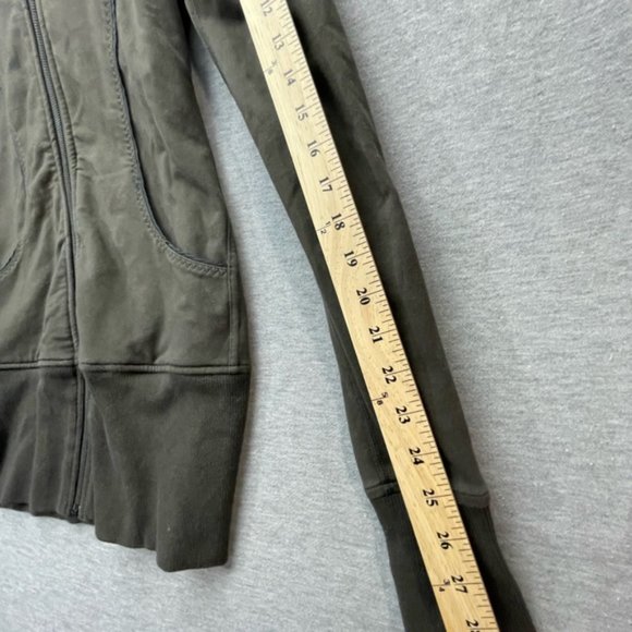 Lululemon Womens Olive Green Zip up Hoodie Size 6 - Picture 7 of 14